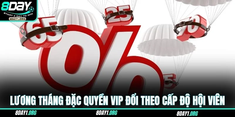 Lương Tháng Đặc Quyền Vip – Cách Để Bạn Hưởng Lợi Dài Lâu 2 Lương tháng đặc quyền Vip thay đổi theo cấp độ hội viên