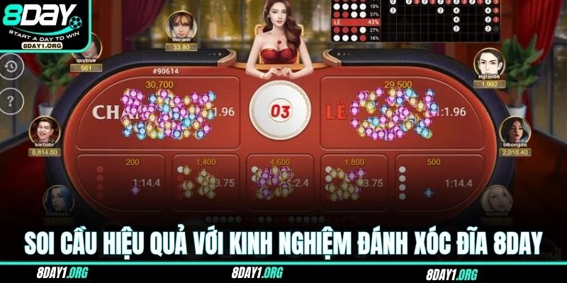 Kinh Nghiệm Đánh Xóc Đĩa 8DAY – Đọc Vị Nhịp Xóc Chuẩn Xác 2 Soi cầu hiệu quả với kinh nghiệm đánh xóc đĩa 8DAY